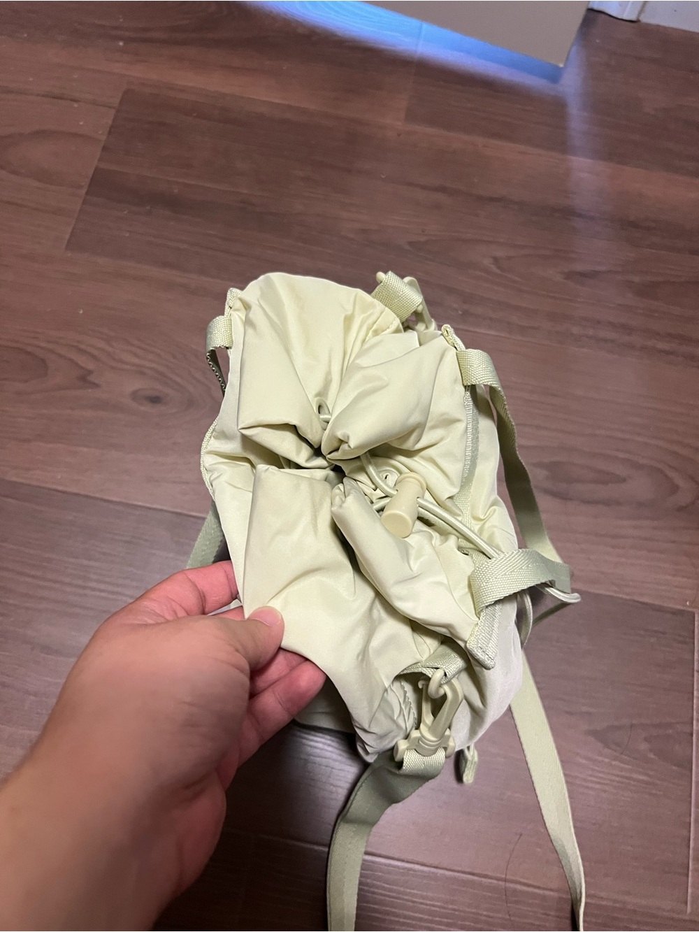 Uniqlo Pale Yellow Shoulder Tote / Crossbody Bag - Picture 2 of 4
